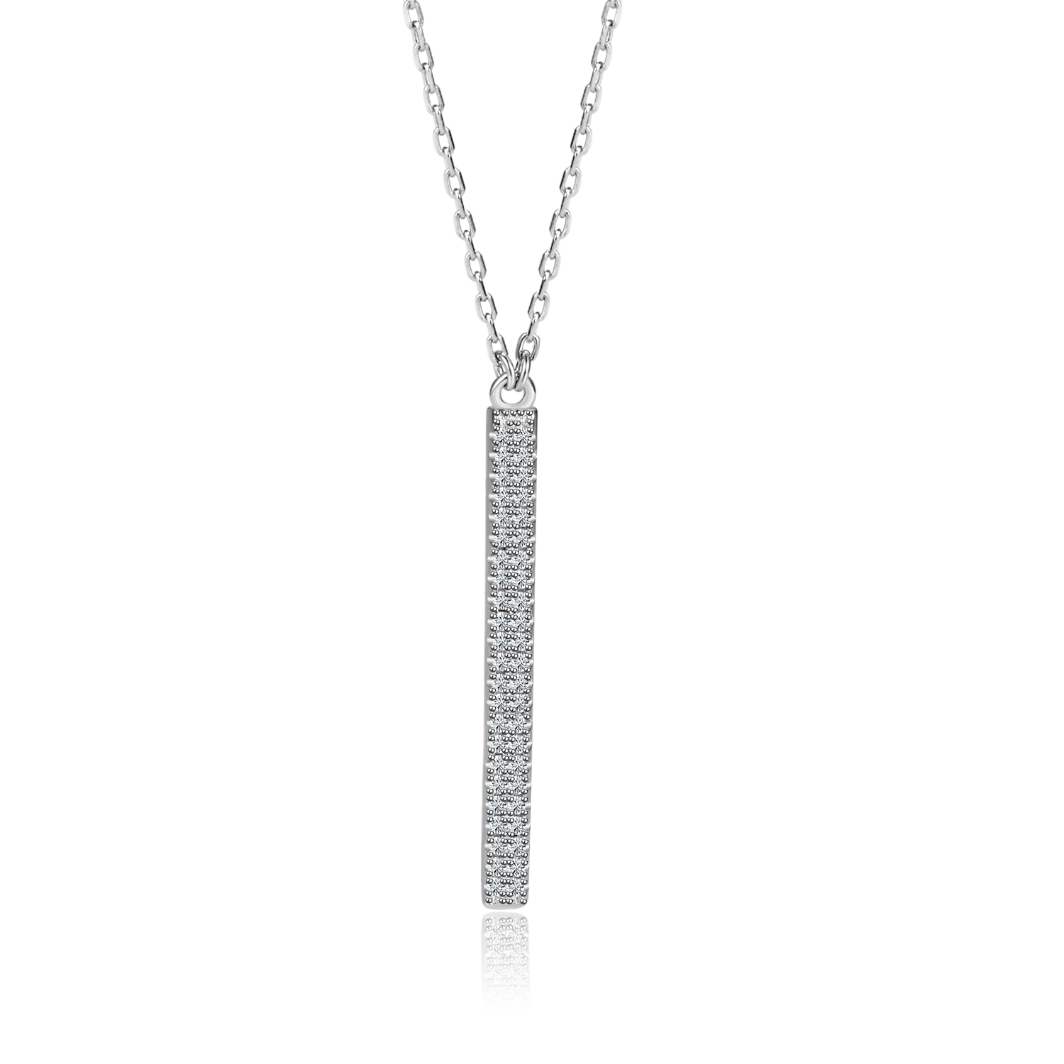 NUBIS® Stříbrný náhrdelník se zirkony - NB-2081
