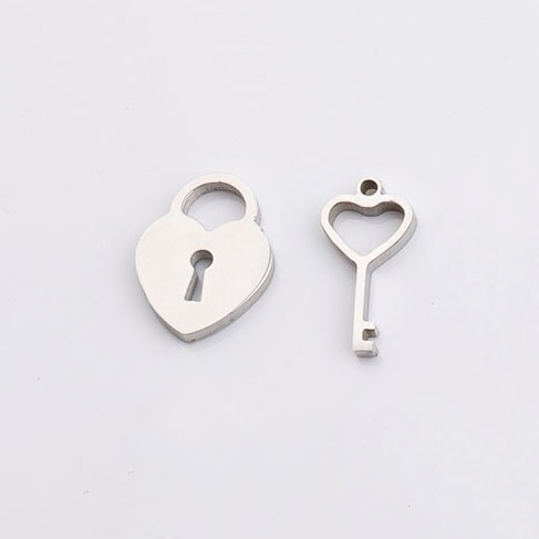 Šperky4U Ocelová komponenty - zámeček + klíček - OK1227-ST