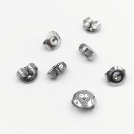 Šperky4U Náušnicový puzetový uzávěr ocelový 6,5 x 6 mm - 1 kus - OK1328