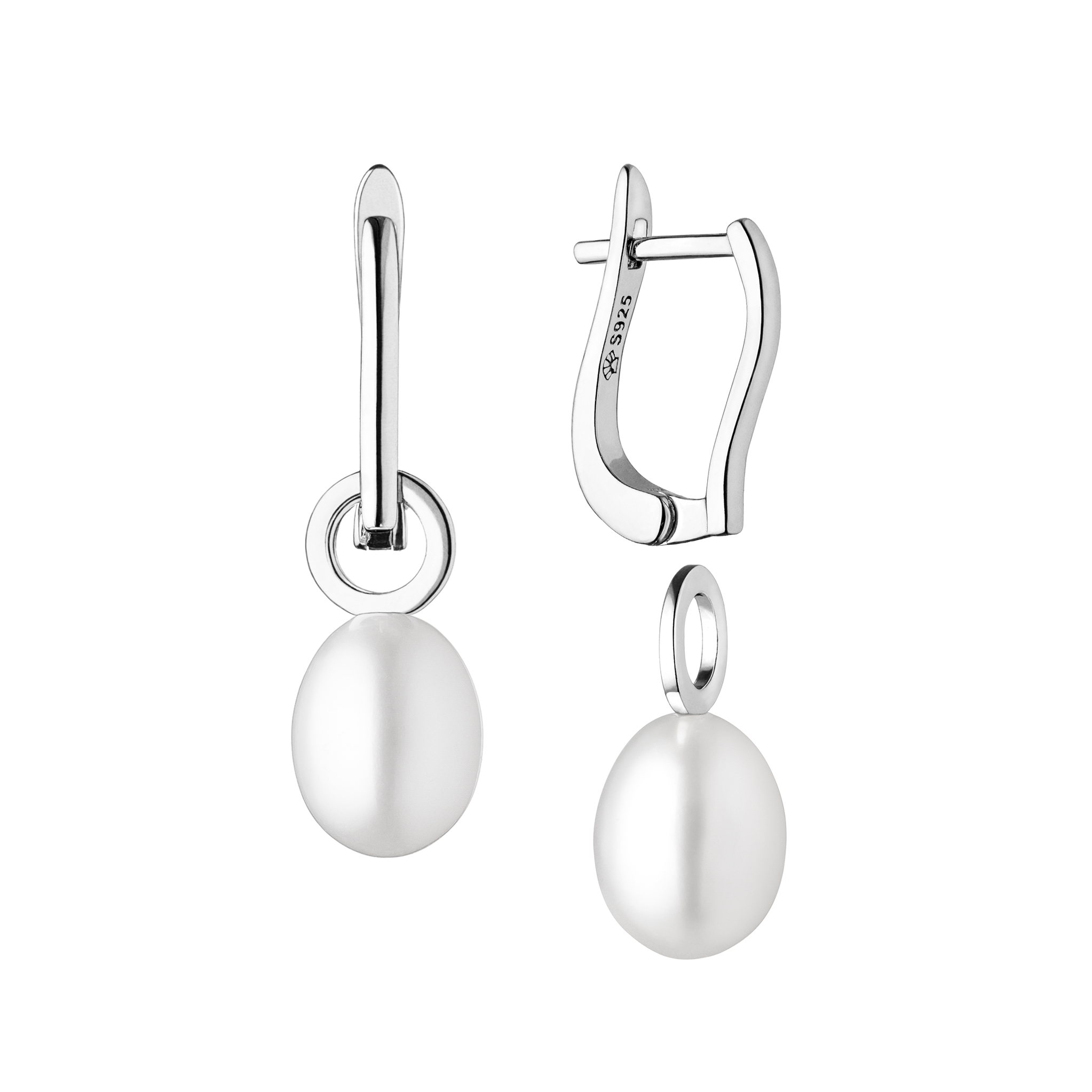 GAURA Perlové náušnice – bílé přírodní perly - GA1036-WH