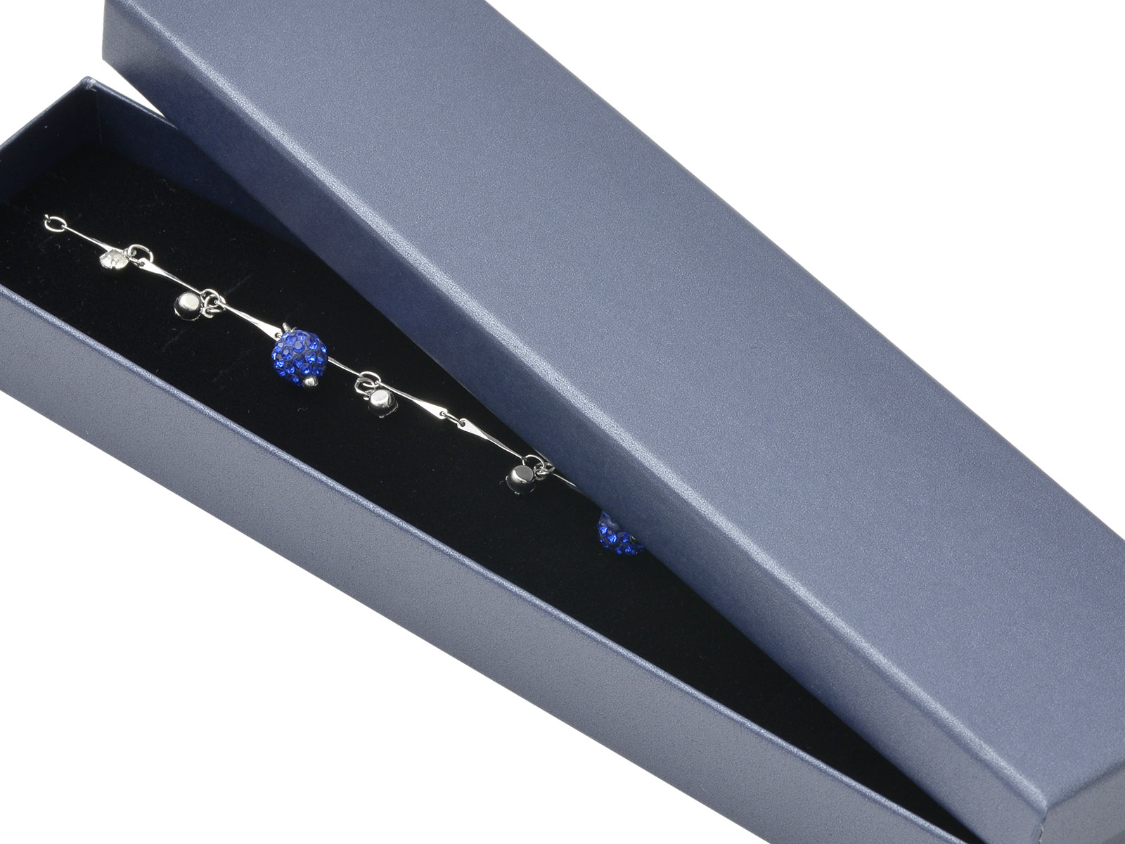Darčeková krabička na náramok - perleťovo modrá