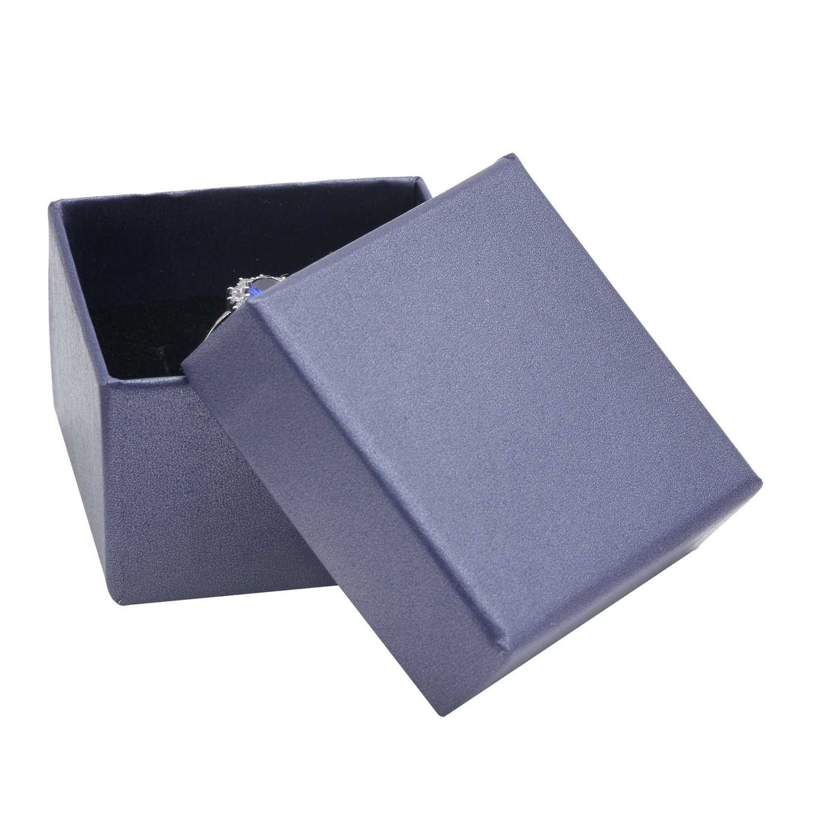 Darčeková krabička na prsteň alebo náušnice modrá