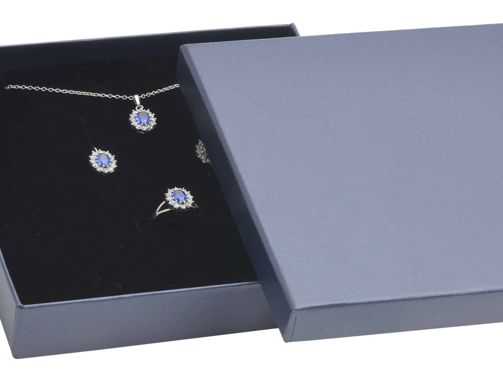 Šperky4U Velká dárková krabička - perleťově modrá - KR0399-BL