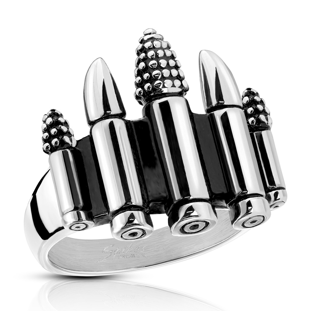 Army oceľový prsteň BULLET