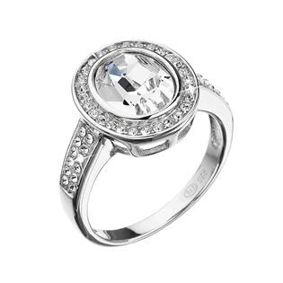 Stříbrný prsten s kamínky Crystals from Swarovski®, Crystal