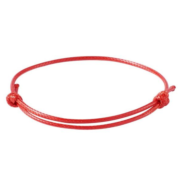 Šperky4U Šňůrkový náramek voskovaný, červená barva - OK1392-R