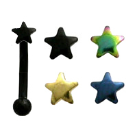 Šperky4U Piercing do obočí - hvězda - OB01150-B