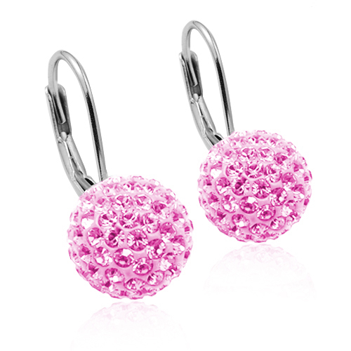 NUBIS® Stříbrné náušnice s krystaly Crystals from Swarovski® Light Rose - NBS001-LR