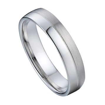 NUBIS® NSS3017 Dámský snubní ocelový prsten šíře 4 mm - velikost 48 - NSS3017-48