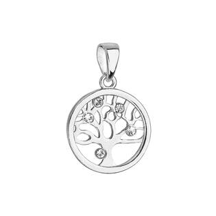 Levně EVOLUTION GROUP CZ Stříbrný přívěsek se Swarovski krystaly - strom života - 34258.1