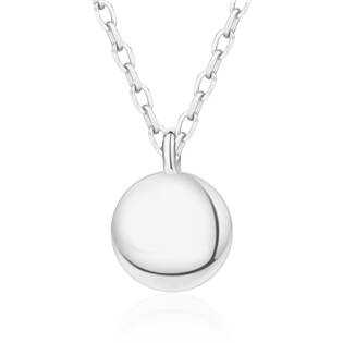 NB-2171 Stříbrný náhrdelník s kulatým přívěškem