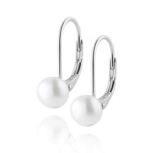 NB-3456 Stříbrné perlové náušnice