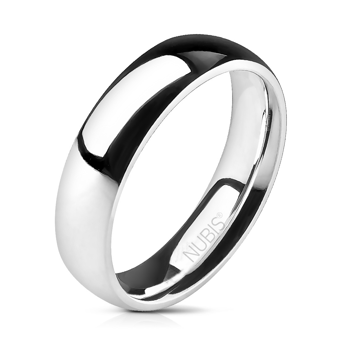 NUBIS® Ocelový prsten, 5 mm - velikost 49 - NSS1024-49