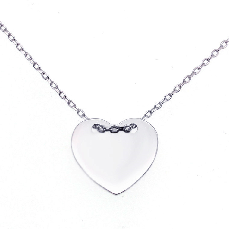 NUBIS® Stříbrný náhrdelník srdce - NB-2186