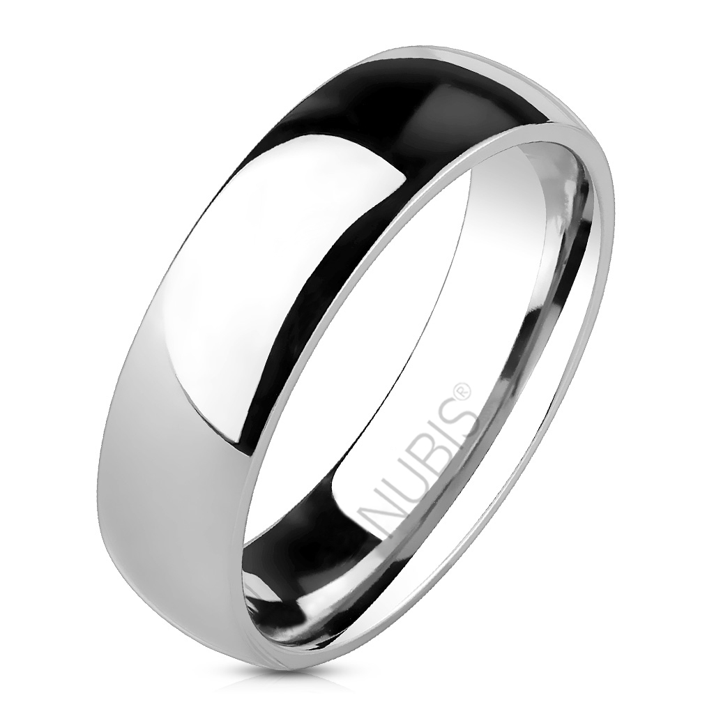 NUBIS® NSS1010 Pánský ocelový snubní prsten, 6 mm - velikost 60 - NSS1010-60