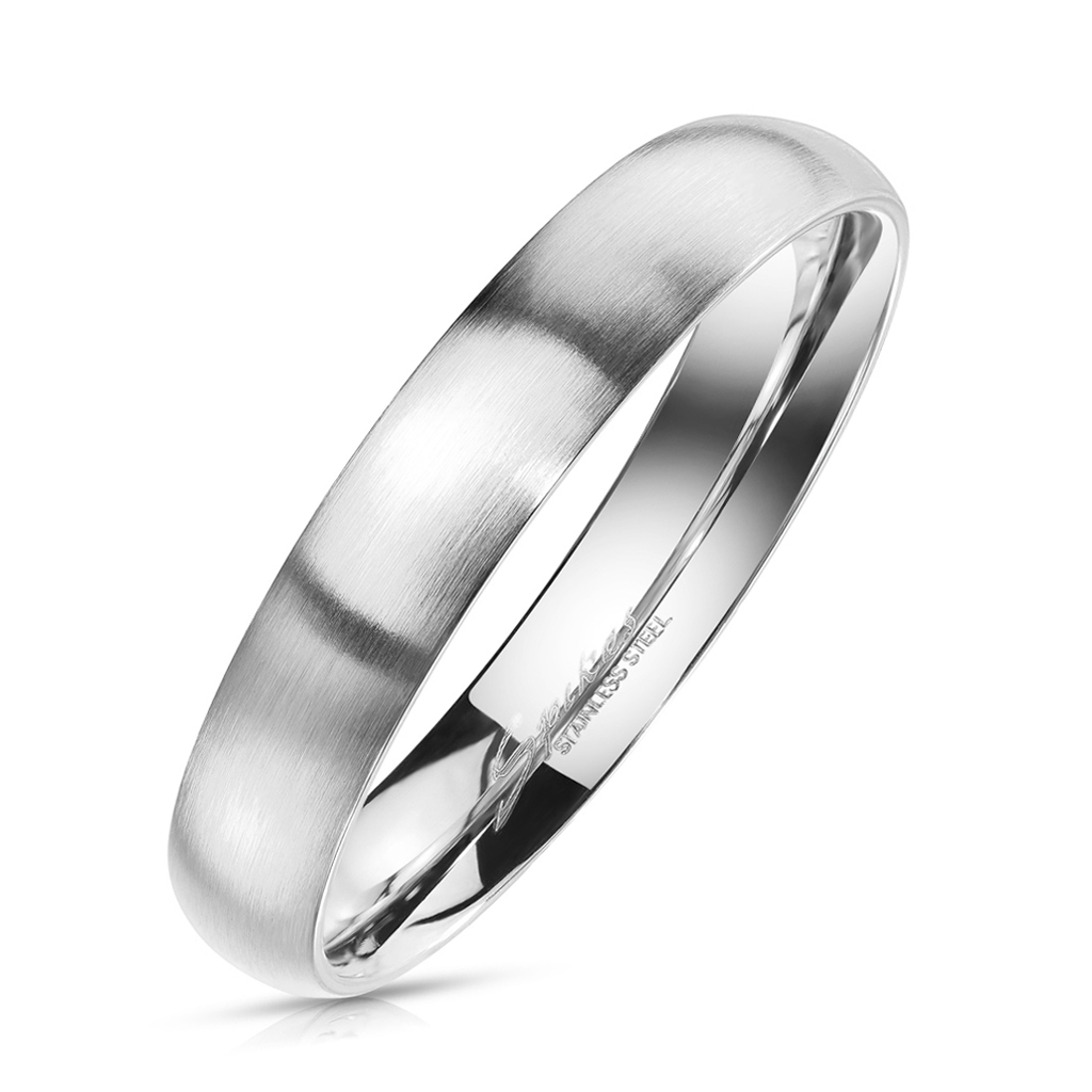 Šperky4U OPR0028 Pánský prsten matný, šíře 4 mm - velikost 52 - OPR0028-4-52