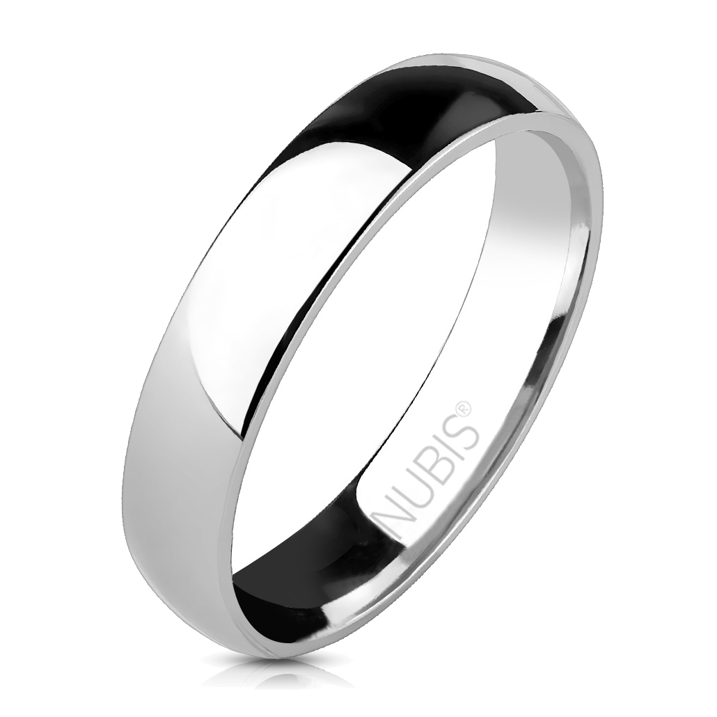 NUBIS® Ocelový prsten, šíře 4 mm - velikost 57 - NSS1011-57