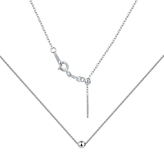 NUBIS® Stříbrný očkový náhrdelník s kuličkou 4 mm - NB-2194