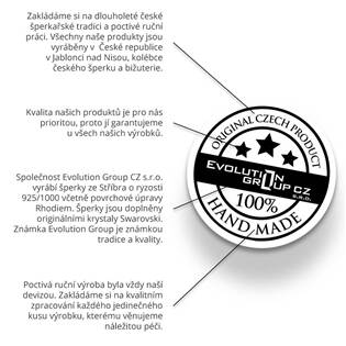 EG4270 Perlový náhrdelník bílo-šedý s Preciosa krystaly