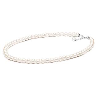 Dvojitý perlový náhrdelník z pravých říčních perel