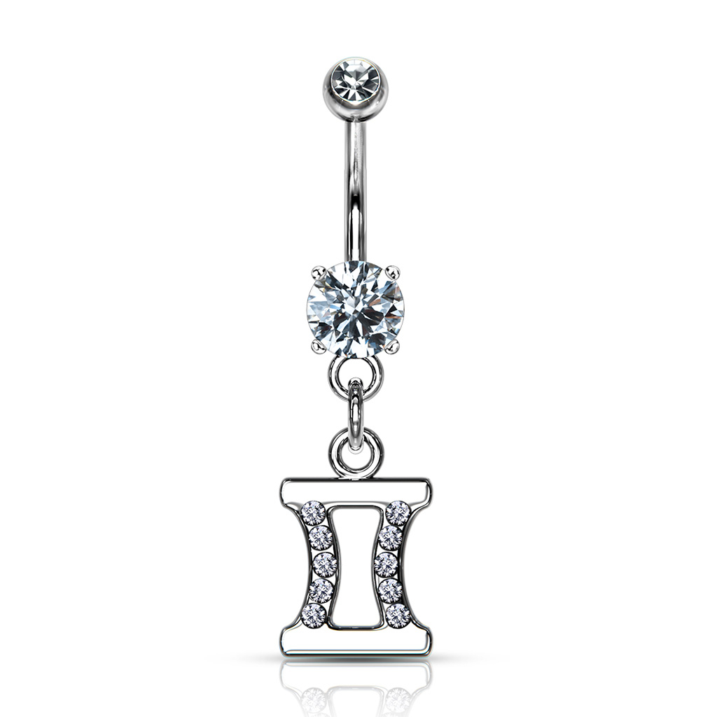 Šperky4U Piercing do pupíku - znamení - WP01141-12