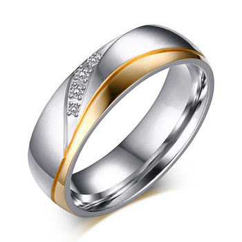 Šperky4U Dámský ocelový prsten, vel. 49 - velikost 49 - OPR0036-D-49