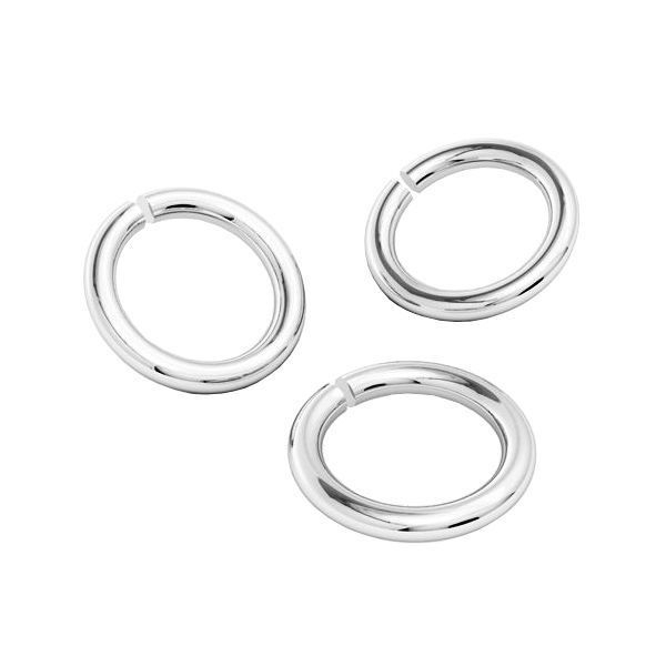 Strieborný krúžok otvorený, rhodiovaný 1,0 x 3,9 x 5,9 mm