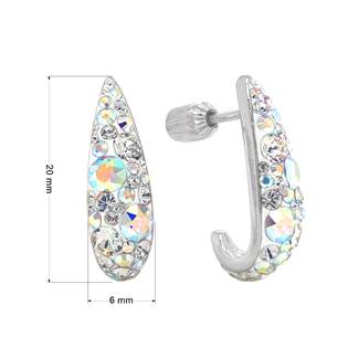 EG2039-AB Stříbrné náušnice Crystals from Swarovski® AB