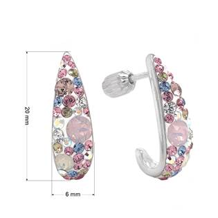 EG2039-MR Stříbrné náušnice Crystals from Swarovski® Magic Rose