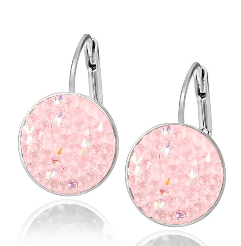 Náušnice s kryštálmi Crystals from Swarovski® LIGHT ROSE AB