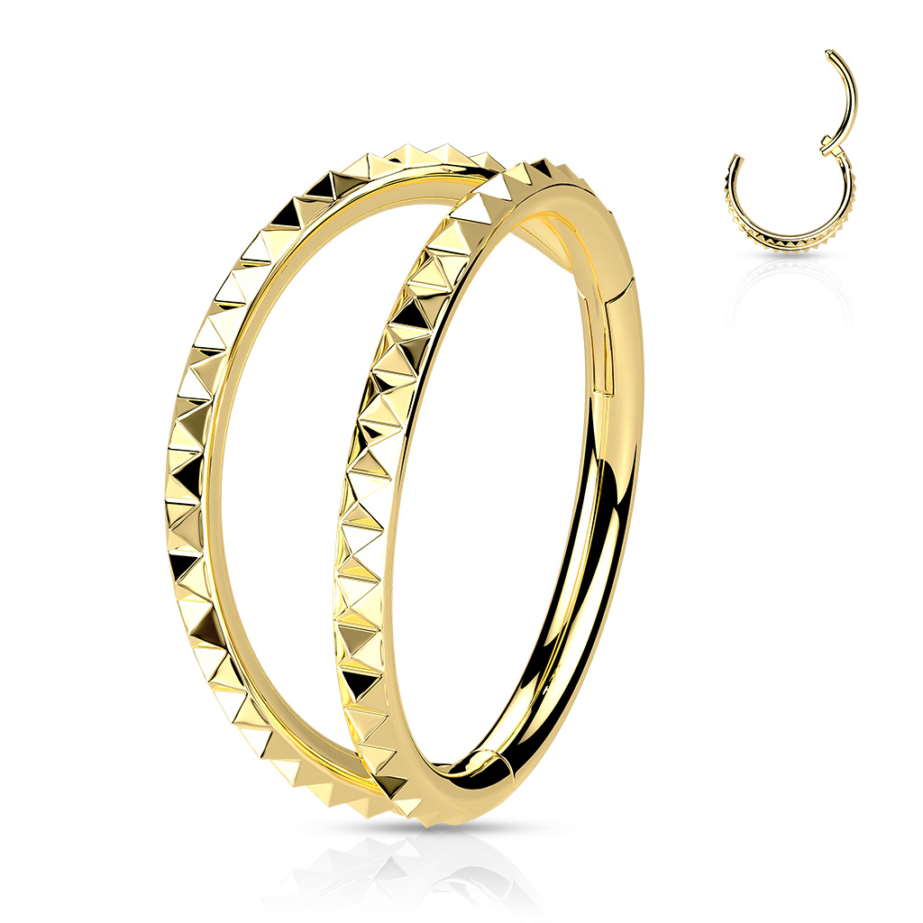 Šperky4U Zlacený kruh - helix / cartilage / tragus piercing - NS0051GD-1210