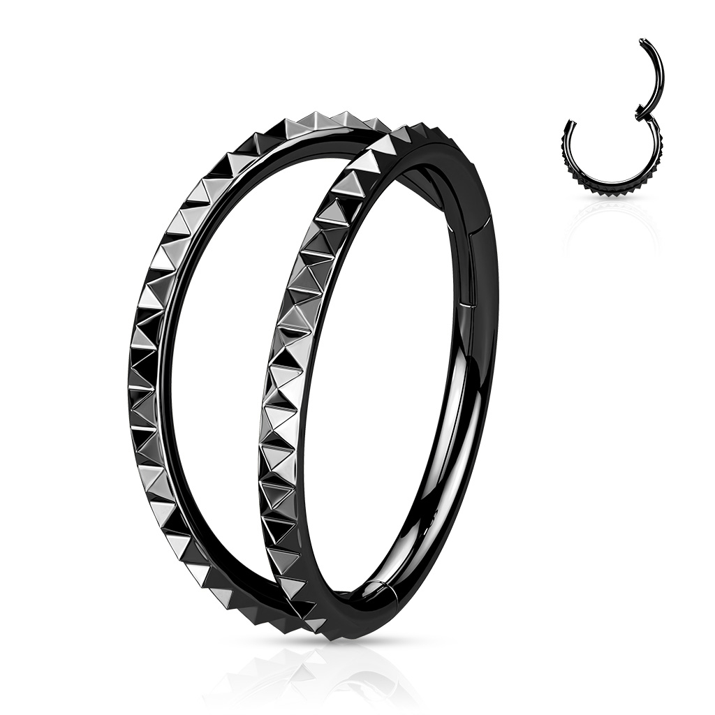 Šperky4U Černý kruh - helix / cartilage / tragus piercing - NS0051K-1210