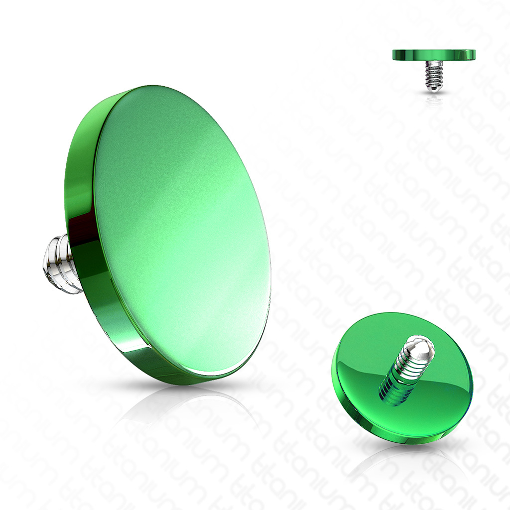 Šperky4U Microdermal - ozdobná část - placka zelená, 4 mm - MD01035-04G