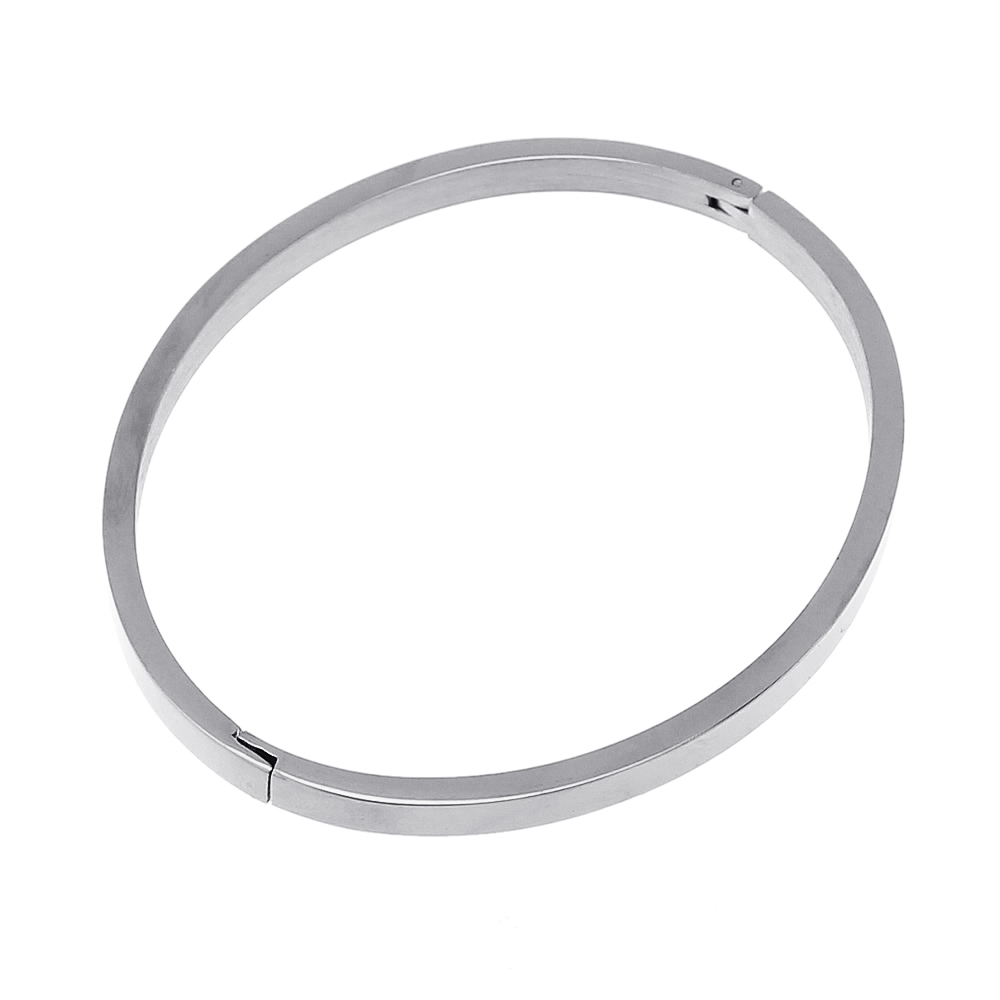 Šperky4U Ocelový náramek kruh otevírací, šíře 4 mm - OPA1709-ST