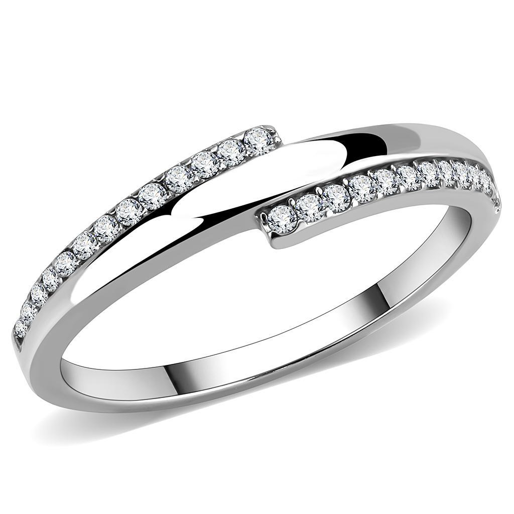 Šperky4U Ocelový prsten se zirkony - velikost 55 - AL-0082-55