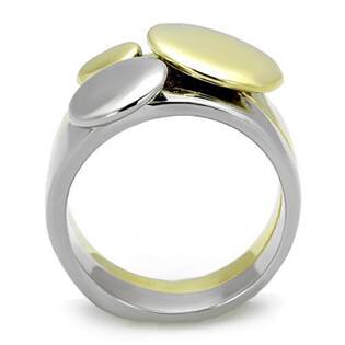 Dvojitý zlacený/lesklý ocelový prsten