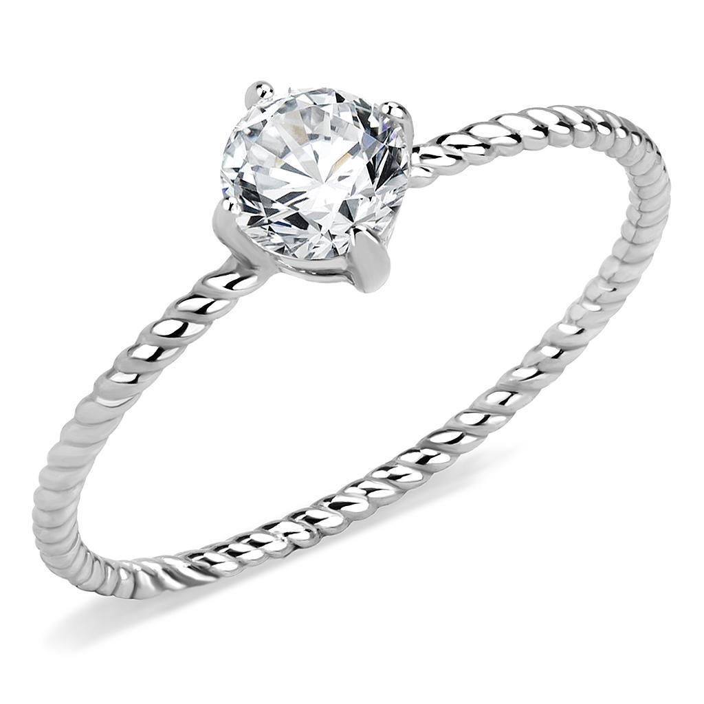 Šperky4U Ocelový prsten se zirkonem - velikost 62 - AL-0096-62