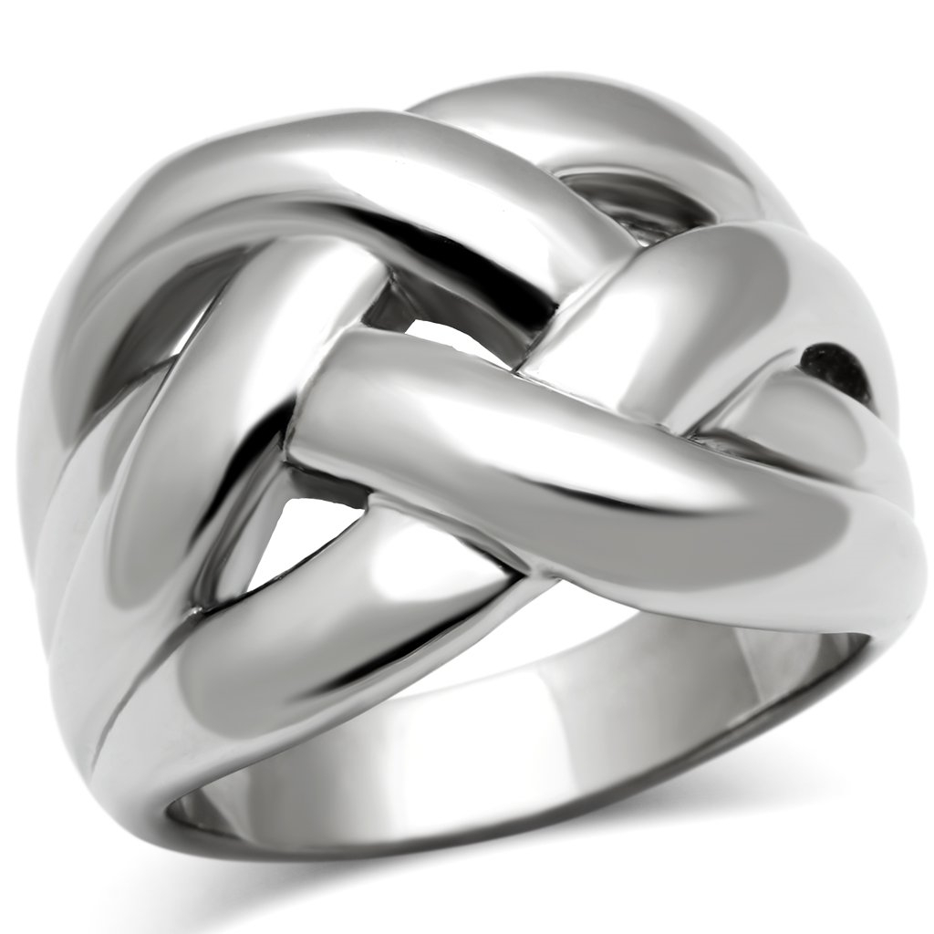 Šperky4U Propletený ocelový prsten - velikost 52 - AL-0090-52