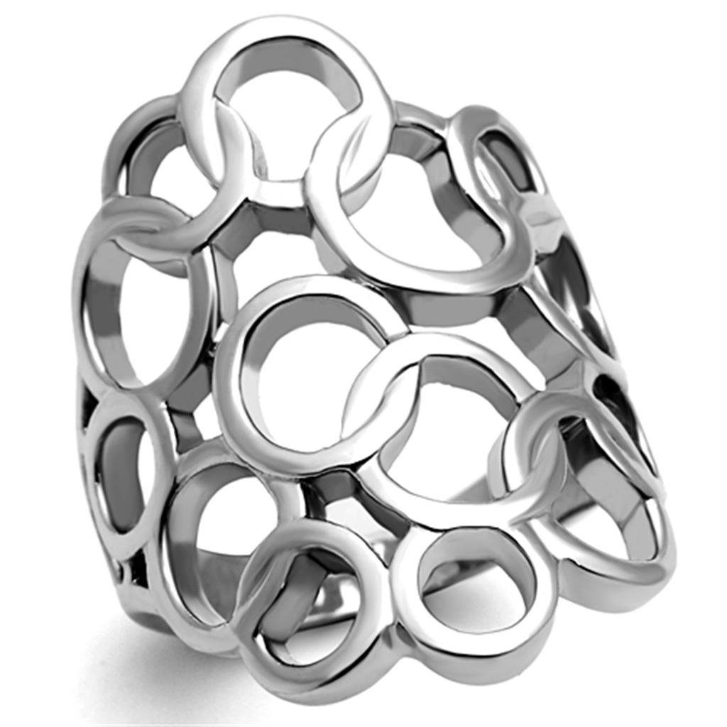 Šperky4U Ocelový prsten dekorovný kroužky - velikost 57 - AL-0088-57