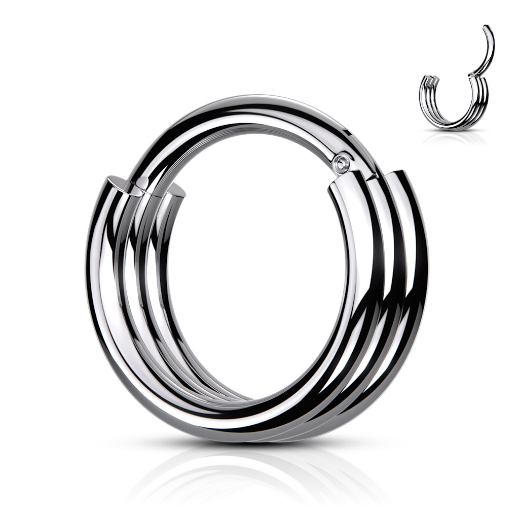 Šperky4U Piercing kruh segment - K01056ST-1210