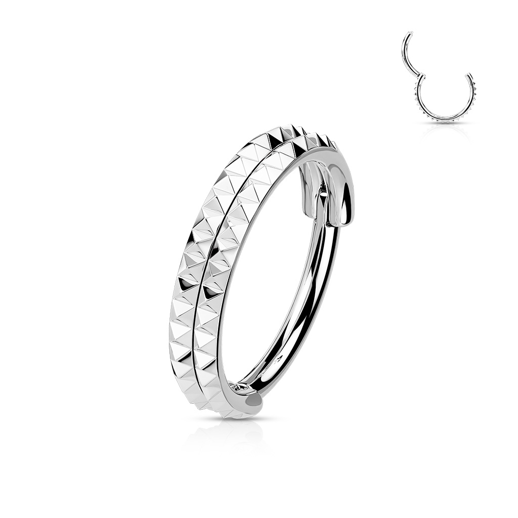 Šperky4U Segment kruh s hroty - helix / cartilage / tragus piercing - NS0053ST-1208