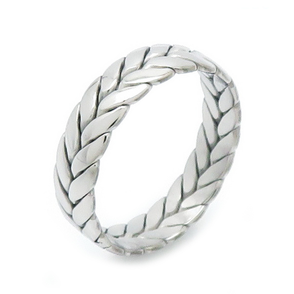 Šperky4U Dámský ocelový prsten proplétaný - velikost 52 - OPR1879-D-52