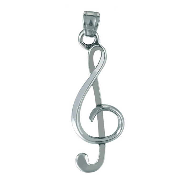 Šperky4U Ocelový přívěšek - houslový klíč - OPP1891