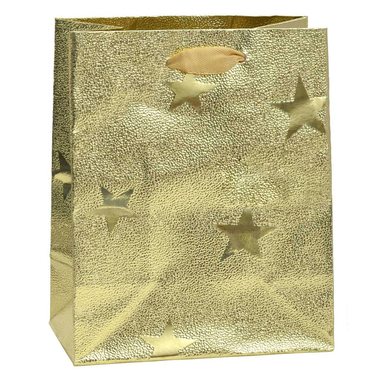 Darčeková taška zlatá s hviezdičkami