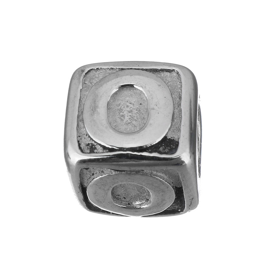 Šperky4U Navlékací ocelový přívěšek korálek - písmeno - K0011-O