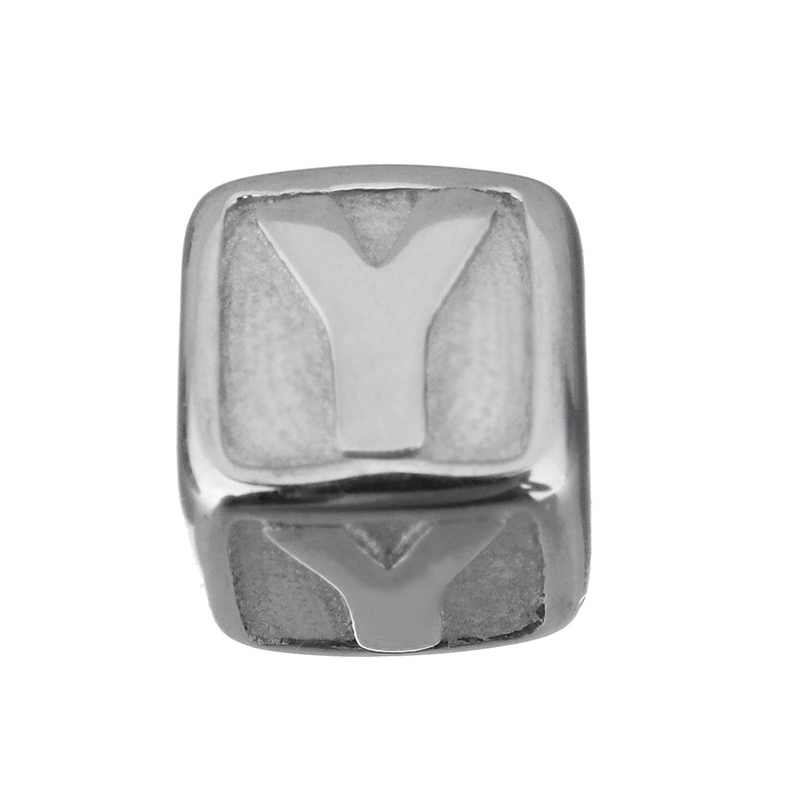Šperky4U Navlékací ocelový přívěšek korálek - písmeno - K0011-Y