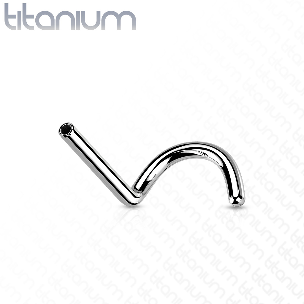 Šperky4U Tyčka k PUSH IN piercing do nosu TITAN, 1,0 x 6 mm - TIT1146-1006