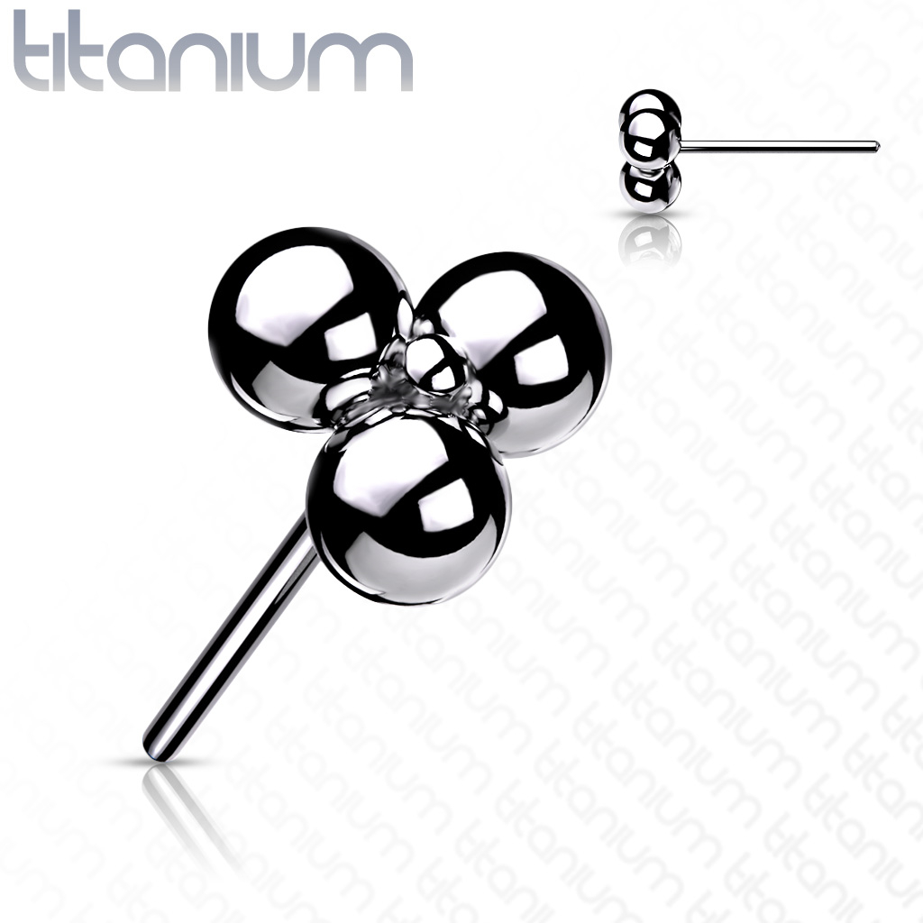 Šperky4U Ozdoba k PUSH IN piercingu TITAN - TIT1158-TI