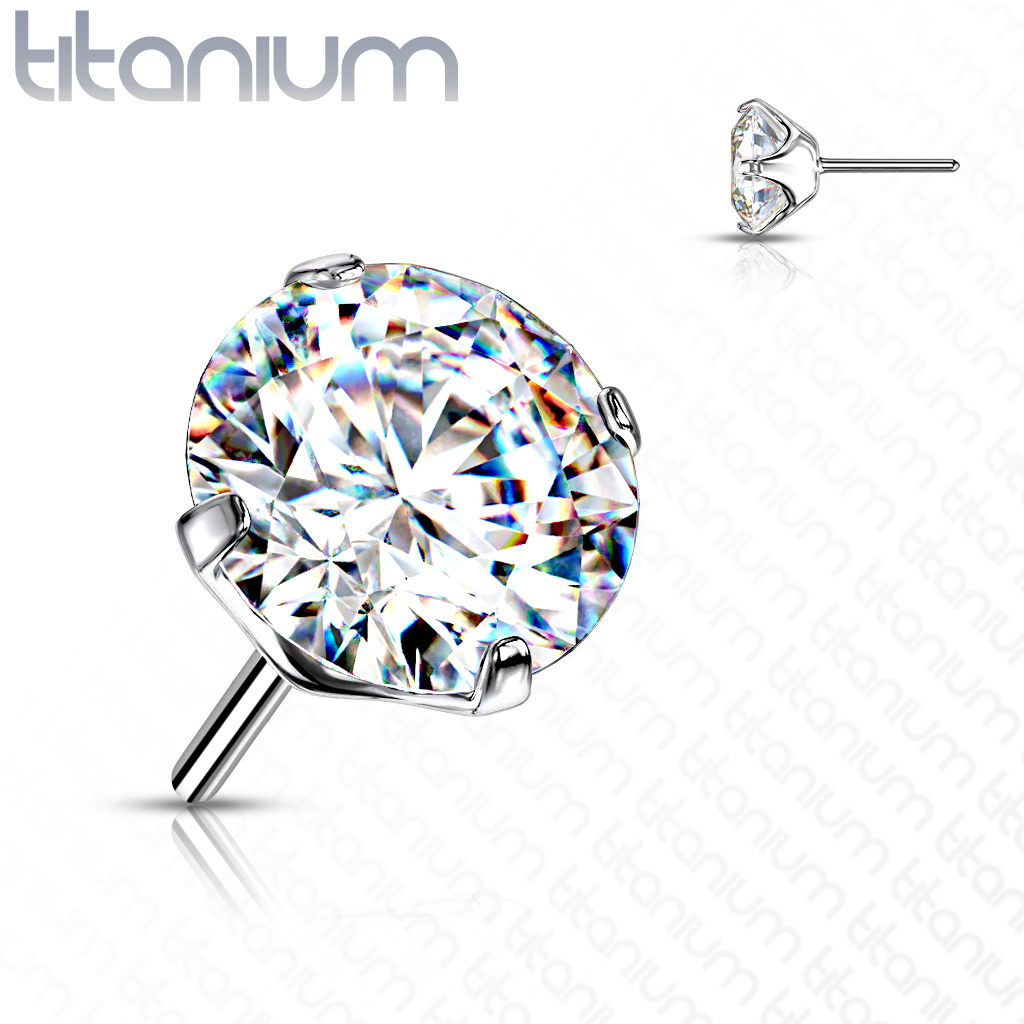 Šperky4U Kamínek k PUSH IN piercing do nosu TITAN - TIT1148C-020