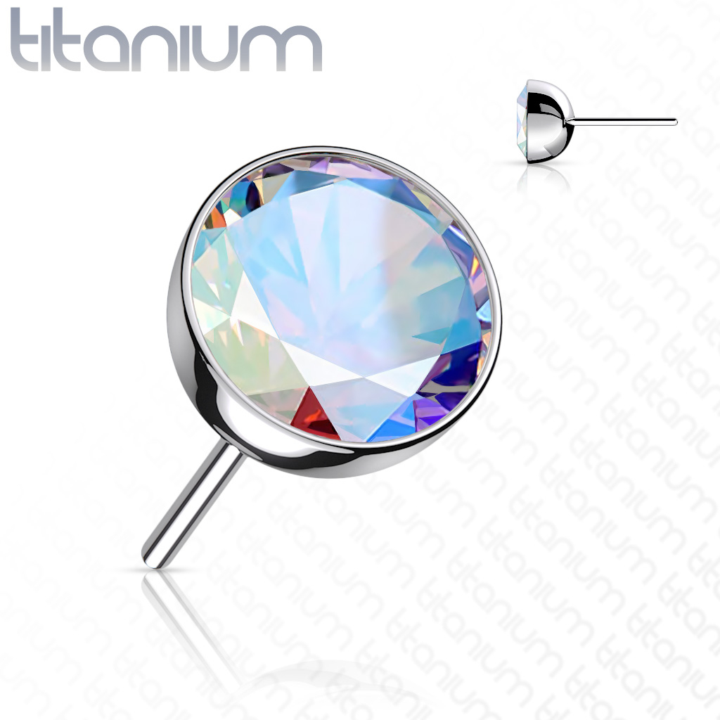 Šperky4U Kamínek k PUSH IN piercing do nosu TITAN - TIT1147AB-050